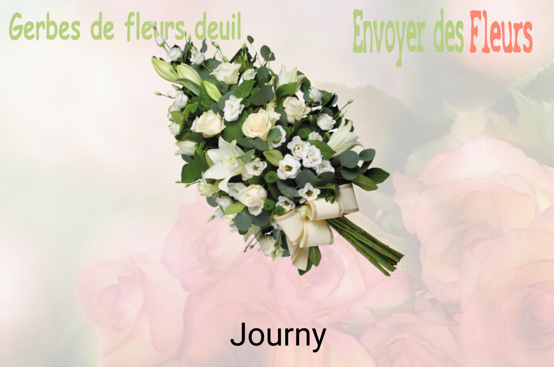Gerbe de fleurs de deuil livrée à Journy
